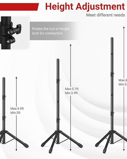 JSungo 10x6.5 FT Backdrop Stand for Parties, Adjustable Photo Backdrop Stand Kit with Carrying Bag, Portable Background Stand Backdrop for Wedding, Photoshoot, and Photo Studio