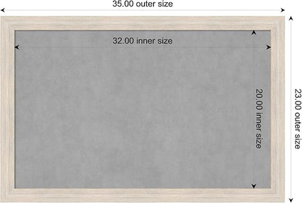 Amanti Art White Framed Magnetic Board 23x35 Large Vision Board for use with Magnets, 100% Metal Sheet to Display Items as Office Decor or for Home Organization in mudroom, Kitchen or Kids Room