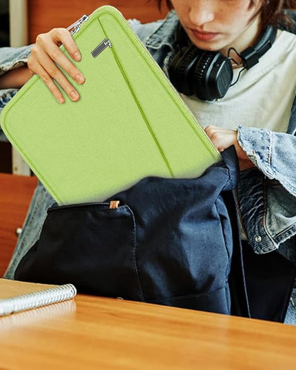 Laptop Case 15.6 inch, Slim Computer Carrying Bag Protective Cover Briefcase with Front Pocket, Durable Laptop Cover for 15-16 Inch HP, Dell, Lenovo, Asus, Notebook, Light Green