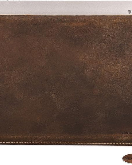 Top Grain Leather 8.3" Slim Tablet Protective Case, Solid Minimalist Vintage Design, Fully Handmade, Compatible with 8.3" iPad mini 6 iPad mini 7.9" & Other Tablets, Coffee 8.3 Inch