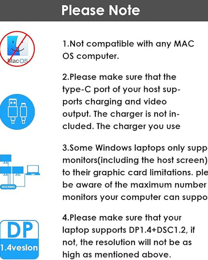 Laptop Docking Station, WAVLINK Triple 4K Docking Station with Dual HDMI, DP, 100W PD in, 3 USB-A2.0 for Wireless Device, Compatible with Dell/HP/Lenovo etc, Windows Systerm Computer Only