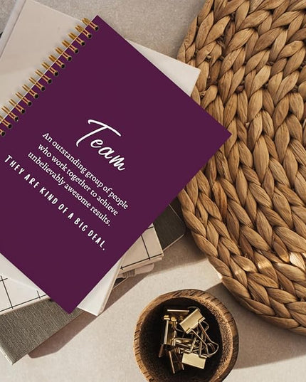 hold fizz Purple Meeting Notebook for Work, Employee Appreciation Gifts, Team Gifts for Employees, Journals for Writing, Thank You Gifts for Women Men Leader Boss Mentor Manager Coworkers, 5.5"x8.3"