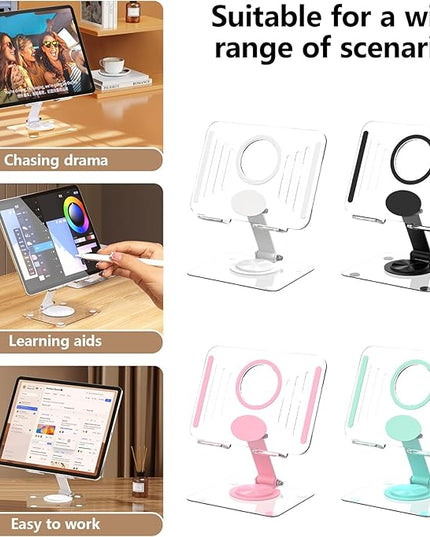 Ywmsfl Notebook Holder Adjustable Heights Clear Tablet Stand Compatible for Notebook Portable Desk Stand Organizers Laptop