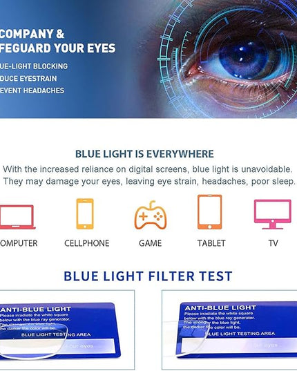 Henotin 3-Pack Blue Light Blocking Reading Glasses,Spring Hinge Computer Readers for Men Women,Anti UV Ray Filter Eyeglasses (Mixed Color-3, 1.25, Diopters)