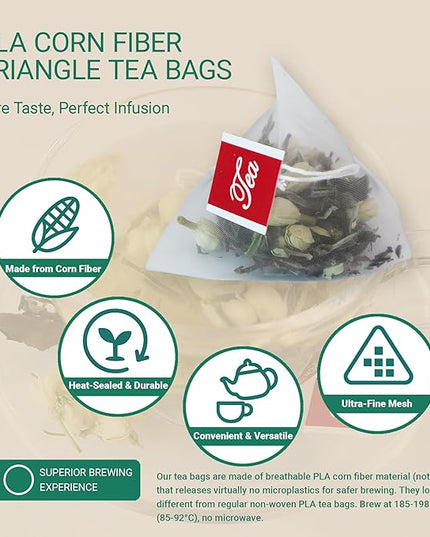 ADMIRINGAZELAND Jasmine White Tea Bags - 30 Count Fujian White Peony Leaf & Real Jasmine Flowers Blend with Pyramid Bags, Morning & Afternoon Chinese Tea Gift for Women & Men, 2.1oz