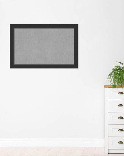 Amanti Art Black Framed Magnetic Board 29x45 Large Vision Board for use with Magnets, 100% Metal Sheet to Display Items as Office Decor or for Home Organization in mudroom, Kitchen or Kids Room