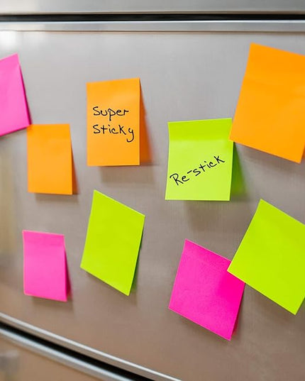 Large Sticky Notes,1200 Sheets Memo Pads,3 x 5 in Bright Colored Note Pads,Clean Removal Super Self-Stick Notes,12 Colors Notepads,Pastel Ruled Post Stickies for Office,Home,School Supplies