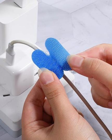 32 PCS Self-Adhesive Cable Labels, Multi Color Durable Write On Cord Label Wire Labels Computers Cable Management and Identification Waterproof Self-Adhesive Nylon Cables Label(8 Colors)