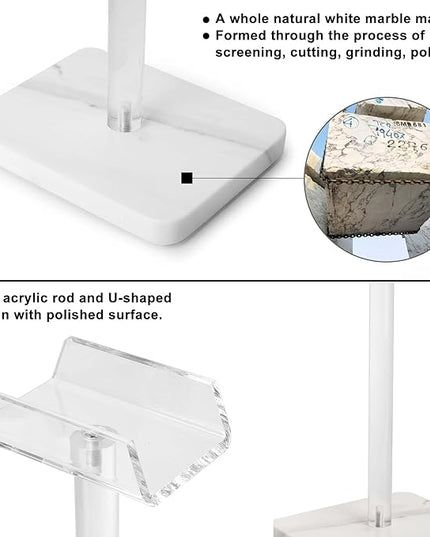 Acrylic Marble Headset Holder Headphone Holders for Desk, Gaming Headphone Stand,Universal Holder for Music Headset Accessories 1 Pack(DP029)