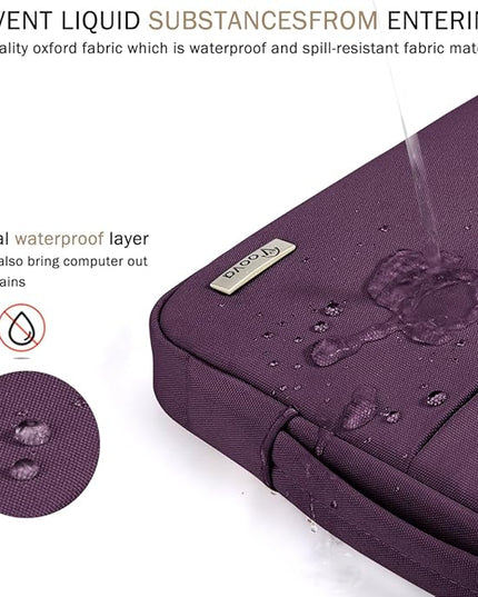 Voova 13 13.6 Inch Laptop Sleeve Case Compatible with MacBook Air 13 M1/M2/M3/M4 2020-2025, MacBook Pro 13/14, IPad Air/Pro 13, Waterproof Slim Computer Bag Cover with Handle, Dark Purple