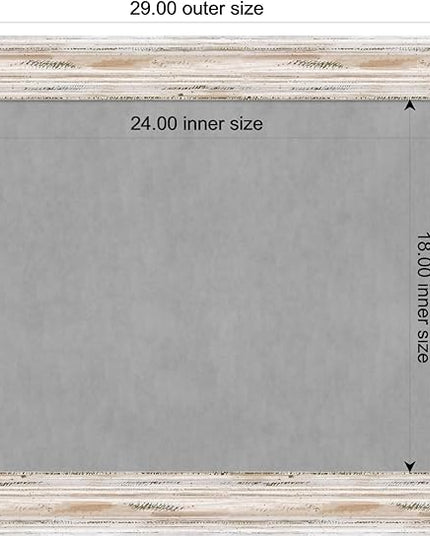 Amanti Art White Framed Magnetic Board 23x29 Medium Vision Board for use with Magnets, 100% Metal Sheet to Display Items as Office Decor or for Home Organization in mudroom, Kitchen or Kids Room