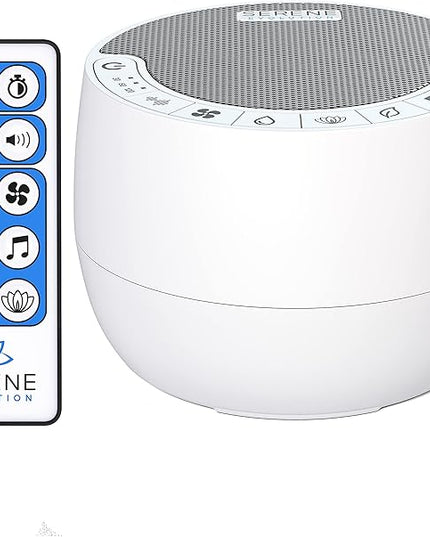 Serene Evolution White Noise Sound Machine with Remote Control - 70 Sound Options for Sleeping Adults and Babies - White Noise Machine for Office Privacy, Noise Canceling with Ocean and Rain Sounds