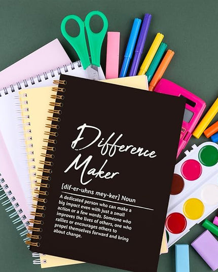 Difference Maker Gift Notebook Journal, Cool Gifts for Bosses Coworkers, Boss Gifts, Thank You Gifts for Women Men Employee Teacher, Appreciation Gifts for Boss Leader Mentor Manager Coach(5.5'' X 8.3'')