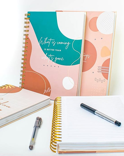 Spiral Notebook - 10.25" x 7.25" Spiral Journal Notebooks College Rule, Cute Notebook Journal for Note Taking Women Writing School, Notebooks for Work, 100 GSM, 300 Pages (Better)