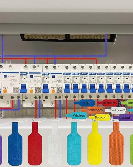 40PCS Cable Labels, Electrical Cable Marking Stickers, Multi-Color Handwritten Cable Labels, Suitable for Cable Management and Identification
