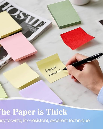(40 Pads) Sticky Notes 1.5x2 in, 16 Colors Post Self Stick Pad Its, Clean Removal Colorful Mini Pads Bulk for Office, Home, School,Teachers, Meeting, Notebooks