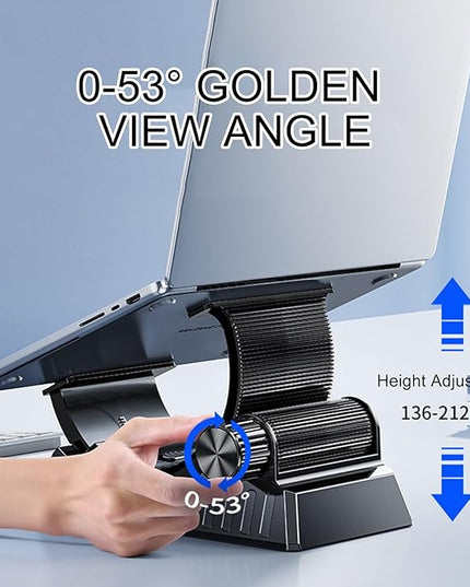 Adjustable Laptop Stand, Foldable Desk Support, C-Shaped Laptop Stand, Office Home Bed Desktop Tablet Couch Car Work Study, Portable Ergonomic for Efficient Work and Study Setup Lightweight