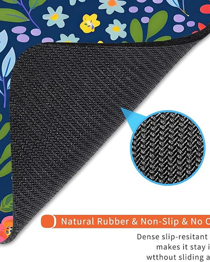 Square Mouse Pad Flowers,Personalized Premium-Textured Custom Mouse Mat Design,Washable Mousepad Lycra Cloth,Non-Slip Rubber Base Computer Mouse Pads for Wireless Mouse
