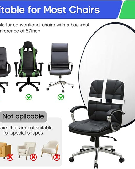 Portable Black White Screen Chair, 57 in Screen Backdrop with Stand 2-in-1Double Sided Foldable Blackwhite Background, for Video Chats and Meetings, Photography, Photo Zoom, Streaming Games
