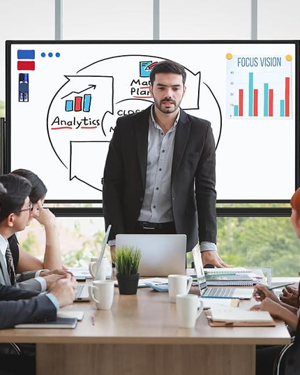 H-Qprobd Dry Erase Board with Stand 72"x40" Magnetic Mobile Whiteboard on Wheels Double-Sided Rolling Whiteboard for Office, Home & School
