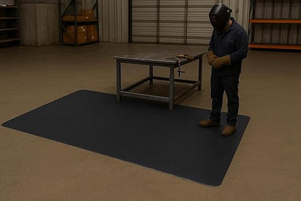 Safe Step Anti-Fatigue Floor Mat, Vinyl, 4'x6', Black (24040603BLK)