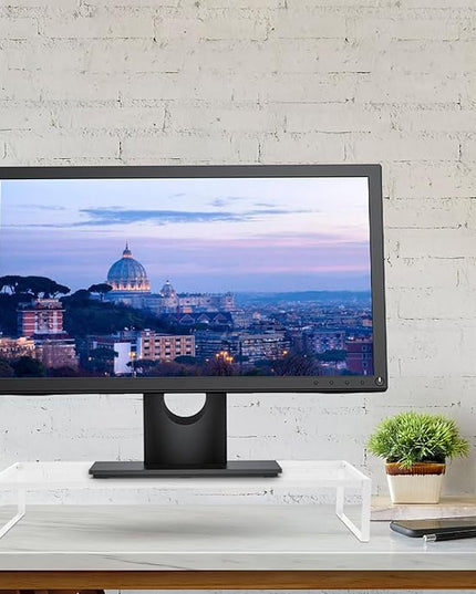 Ergonomic Desk Monitor Riser Stand Stable Computer Table Stand Riser with Detachable Single Shelf for Office Laptop Screen Height