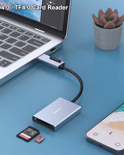 BENFEI SD 4.0 Card Reader, USB-C/USB-A 2-in-1 Memory Card Reader, for SDXC, SDHC, SD, MMC, RS-MMC, Micro SDXC, Micro SD, Micro SDHC Card, UHS-II, and UHS-I Cards