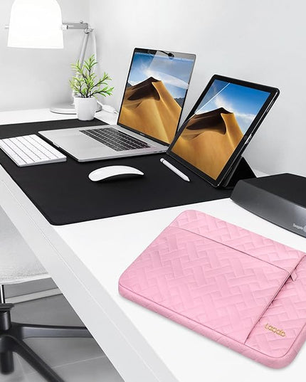 Lacdo Laptop Sleeve Case for 14 inch New MacBook Pro M5/M4/M3/M2/M1 Chips Pro Max A3434 A3112 A3401 A3185 A2918 A2992 A2779 2025-2021, 13.8" Surface Laptop 7th Copilot+PC Computer Bag, Sakura Pink