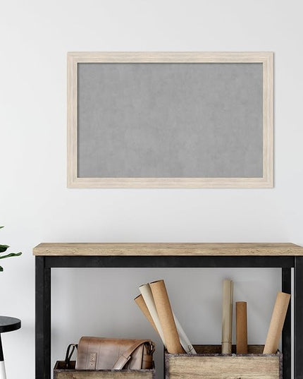 Amanti Art White Framed Magnetic Board 23x35 Large Vision Board for use with Magnets, 100% Metal Sheet to Display Items as Office Decor or for Home Organization in mudroom, Kitchen or Kids Room