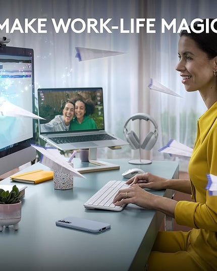 Logitech Signature Slim K950 Wireless Keyboard, Sleek Design, Switch Typing Between Devices, Quiet Typing, Bluetooth, Multi-OS, Windows, Mac, Chrome - Off-White