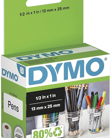 DYMO Authentic LW Extra-Small Multi-Purpose Labels DYMO Labels for LabelWriter Printers White 1/2" x 1" 1 Roll of 1000