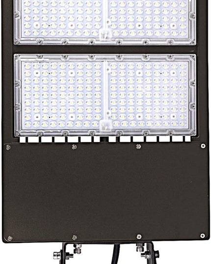 300W LED Parking Lot Area Lights, Dimmable LED Shoebox Lights, 20KV Surge Protector Built-in, LED Street Lights with Yoke/Wall Mount, 40,500LM DLC UL 5000K 100-277VAC