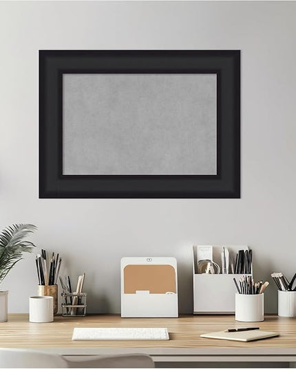 Amanti Art Black Framed Magnetic Board 17x23 Small Vision Board for use with Magnets, 100% Metal Sheet to Display Items as Office Decor or for Home Organization in mudroom, Kitchen or Kids Room