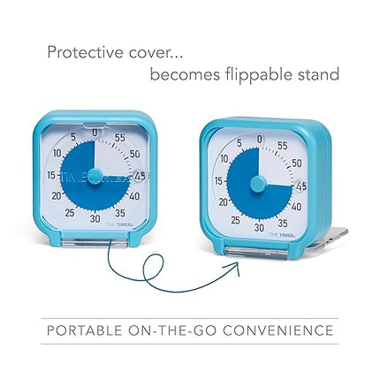 Time Timer 3 Inch Visual Timer – 60-Minute Quiet Portable Countdown Timer for Kids, Teachers, Students & Adults – Helps with Focus, Transitions, ADHD, Autism & Time Blindness – (Blue & White)