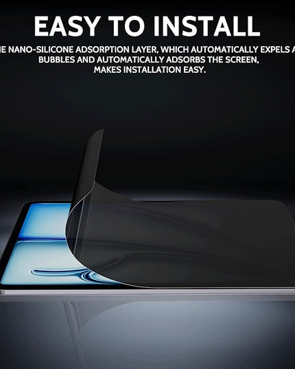 Peslv 360° Privacy Screen for iPad Air 11 Inch 2024/2025 (M2/M3, 6th/7th Gen), Anti Glare Blue Light Spy Filter Private Cover, High Sensitive Bubble-Free Easy Install Black Security Protector