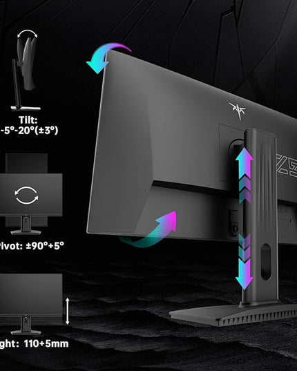 KTC 24.5 Inch 300Hz Gaming Monitor, FHD 1080P 240Hz Fast IPS Monitor, HDR, FreeSync, DisplayPort x1 HDMI x2, 119% sRGB, Height/Pivot/Tilt Adjustment, VESA Support, H25Y7