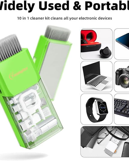 Laptop Screen Keyboard Cleaner Kit, All in 1 Electronics Cleaning Tool for MacBook iPad iPhone Pro Cell Phone, Brush Tool for Tablet, Computer, PC Monitor,TV Camera Lens with Patent, Green
