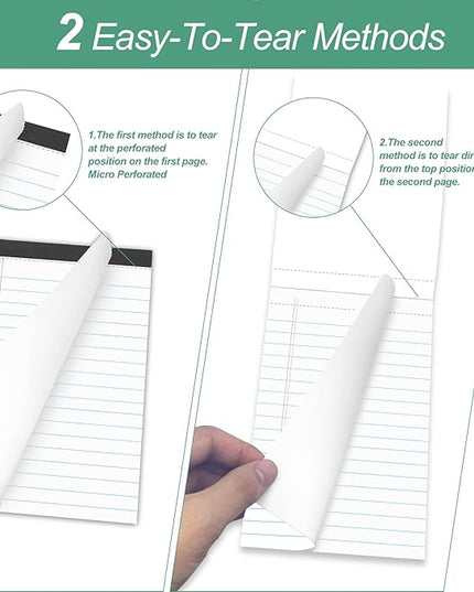 10 Pads Legal Pads 4x6 Inch Lined Ruled Perforated Writing Pad Small Notepads for Grocery List Shopping List To-Do List Narrow Rule Pad (30-Sheet/Pads) College Ruled Memo Pad Scratch Pad Lined Note