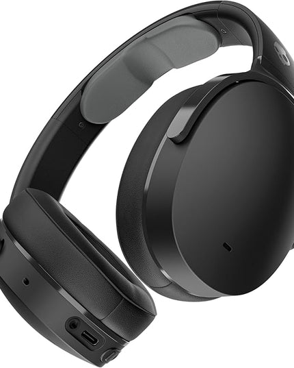 Skullcandy Hesh ANC Wireless Over-Ear Bluetooth Headphones, Active Noise Cancelling, Up to 22 Hrs Battery, Foldable Lightweight Design, Microphone for iPhone Android - True Black