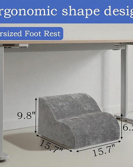 Foot Rest for Under Desk at Work.Multifunctional 3-Tier Foot Stool,with Washable Footrest.for Under Desk,Office Chair Gaming Chair & Sofa,Leg Elevation Pillow,Supports Posture -Dark Grey