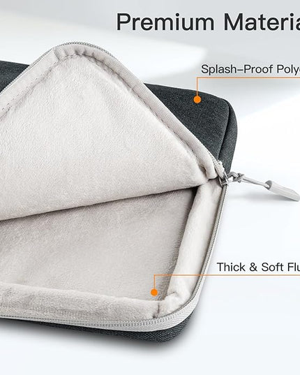 JETech Laptop Sleeve for 14-Inch MacBook Air/Pro, MacBook Pro M5/M4/M3/M2/M1 2021-2025, Waterproof Bag Case with Pocket, Compatible with 14 Inch Notebook (Dark Grey)