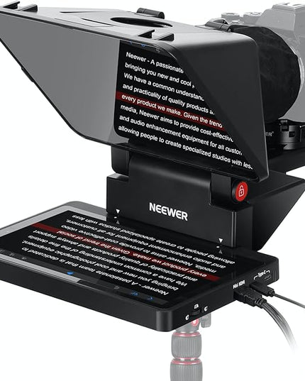 NEEWER 2 in 1 Teleprompter 11 Inch with Monitor for Windows MacOS, Supports Screen Mirroring, Portable Prompter for Camera Mobile Phone Webcam for YouTube Twitch Live Streaming Conference, X11