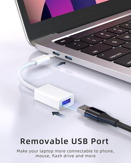 USB C to USB 3.0 Adapter [2 Pack], USB C Male to USB Female OTG Cable Thunderbolt3 to USB Adapter Compatible with MacBook Pro/Air, iPhone 17 Pro Max/17 Plus/17/16/15, Galaxy S24/S23/S22/S21