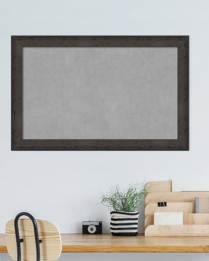 Amanti Art Black Framed Magnetic Board 29x45 Large Vision Board for use with Magnets, 100% Metal Sheet to Display Items as Office Decor or for Home Organization in mudroom, Kitchen or Kids Room