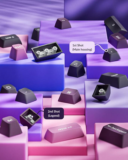Keychron Q5 Pro Wireless QMK/VIA Mechanical Keyboard, Full Customizable 96% Layout with Programmable Knob, Hot-swappable K Pro Banana Switch Compatible with Mac Windows Linux - Purple
