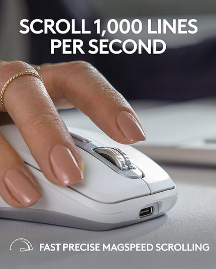 Logitech MX Anywhere 3S Compact Wireless Mouse, Fast Scrolling, 8K DPI Any-Surface Tracking, Quiet Clicks, Programmable Buttons, USB C, Bluetooth, Windows PC, Linux, Chrome, Mac - Graphite