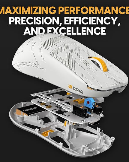 Pulsar x RRQ X2H mini Wireless Gaming Mouse, Limited Color Edition, Ultra Lightweight 1.83 oz (52 g), Symmetrical, Optical Switch, 26000 DPI, PAW3395 Sensor (Mini, RRQ Edition)