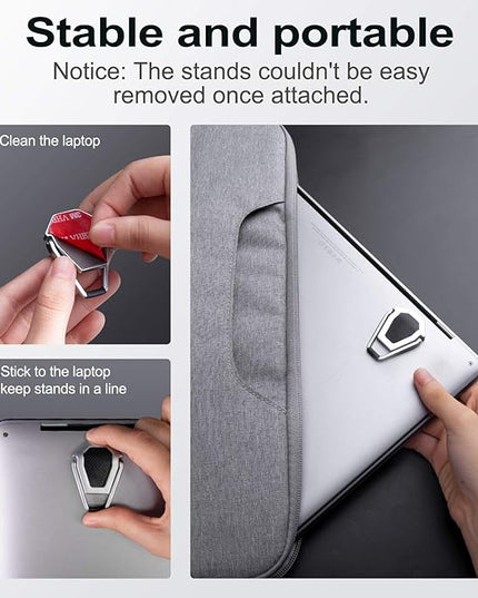 Laptop Stand for Desk, Portable Anti-Slip Keyboard Riser, Zinc Alloy Keyboard Stands, Computer Stand Compatible with MacBook Air/Pro, 10-15.6 Inches Laptops and Keyboards (Sliver)