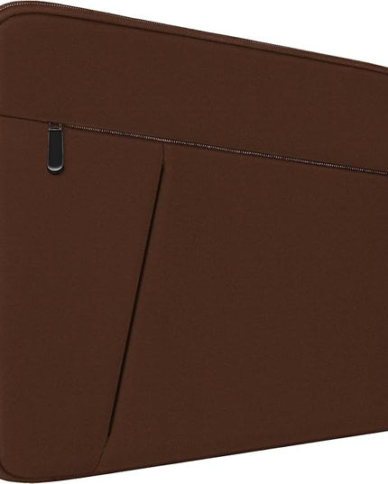Laptop Sleeve Bag 15.6 inch, Shockproof Protective Computer Carrying Cover with Front Pocket, Laptop Case for 15.6 inch HP, Dell, Acer, Asus, Notebook, Coffee Color