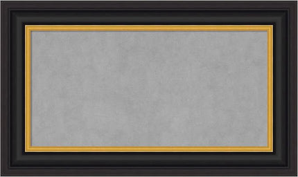 Amanti Art Black Framed Magnetic Board 18x30 Small Vision Board for use with Magnets, 100% Metal Sheet to Display Items as Office Decor or for Home Organization in mudroom, Kitchen or Kids Room